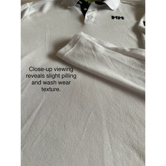 Helly Hansen Men’s Skagen Quickdry Rugger Rugby Polo Shirt - Large White Sailing - Picture 5 of 13